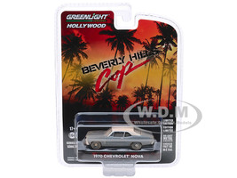 1970 Chevrolet Nova Blue Metallic White Top Unrestored Beverly Hills Cop 1984 Movie Hollywood Series Release 27 1/64 Diecast Model Car Greenlight 44870 D