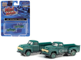 1954 Ford Pickup Trucks Meadow Green Dirty Weathered Set of 2 pieces 1/160 N Scale Model Cars Classic Metal Works 50404