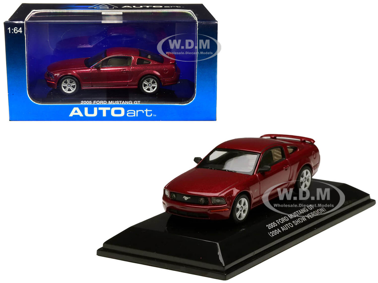 2005 Ford Mustang Gt Red Fire Metallic 2004 Auto Show Version 1 64 Diecast Model Car Autoart 20302