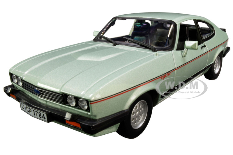 1982 Ford Capri Light Green Metallic 1/24 Diecast Model Car Bburago 21093