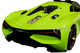 Lamborghini Terzo Millennio Lime Green Black Top Carbon Accents 1/24 Diecast Model Car Bburago 21094