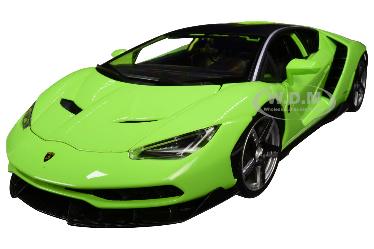 Lamborghini CENTENARIO Lime Green With Matt Black Top 1/18 Diecast Model Car by for sale online