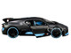 Bugatti Divo Satin Charcoal Gray Carbon Blue Accents Special Edition 1/24 Diecast Model Car Maisto 31526