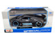 Bugatti Divo Satin Charcoal Gray Carbon Blue Accents Special Edition 1/24 Diecast Model Car Maisto 31526