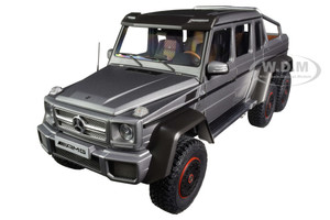 Mercedes Benz G63 AMG 6x6 Designo Platinum Magno Carbon Accents 1/18 Model Car Autoart 76308