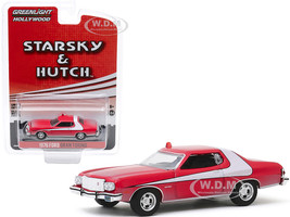 1976 Ford Gran Torino Red White Stripe Dirty Version Starsky and Hutch 1975 1979 TV Series Hollywood Special Edition 1/64 Diecast Model Car Greenlight 44855 F