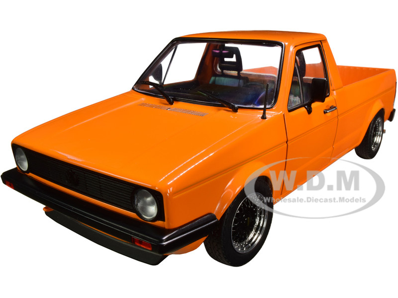 1982 Volkswagen Caddy MKI Pickup Truck Custom Orange 1/18 Diecast Model Car Solido S1803502