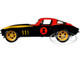 1966 Chevrolet Corvette Black Widow Diecast Figurine Avengers Marvel Series 1/24 Diecast Model Car Jada 31749