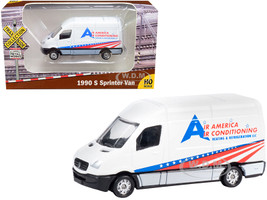 1990 Mercedes Benz Sprinter Van White Air America Air Conditioning Heating Refrigeration LLC TraxSide Collection 1/87 HO Scale Diecast Model Classic Metal Works TC104