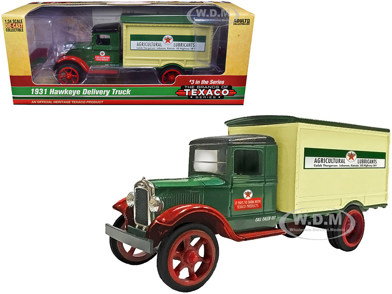 1931 Hawkeye Texaco Delivery Truck Agricultural Lubricants 3rd in the Series The Brands of Texaco Series 1/34 Diecast Model Autoworld CP7585