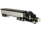 John Deere Semi Truck Tractor Grain Trailer Black Silver 1/64 Diecast Model Ertl Tomy 15978