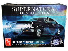 Skill 2 Model Kit 1967 Chevrolet Impala Sport Sedan Supernatural 2005 TV Series 1/25 Scale Model AMT AMT1124