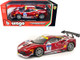 Ferrari 488 Challenge #11 Candy Red White Stripes Ferrari Racing 1/24 Diecast Model Car Bburago 26308