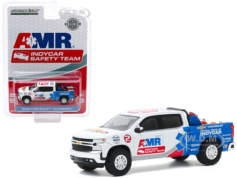 2019 Chevrolet Silverado Pickup Truck AMR IndyCar Safety Team with Safety Equipment in Truck Bed 1//64 Diecast Model Car by Greenlight 30036
