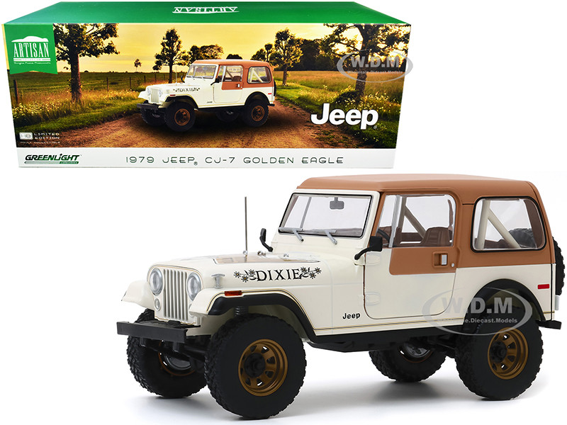 1979 Jeep CJ-7 Golden Eagle Dixie Cream 1/18 Diecast Model Car Greenlight 19065