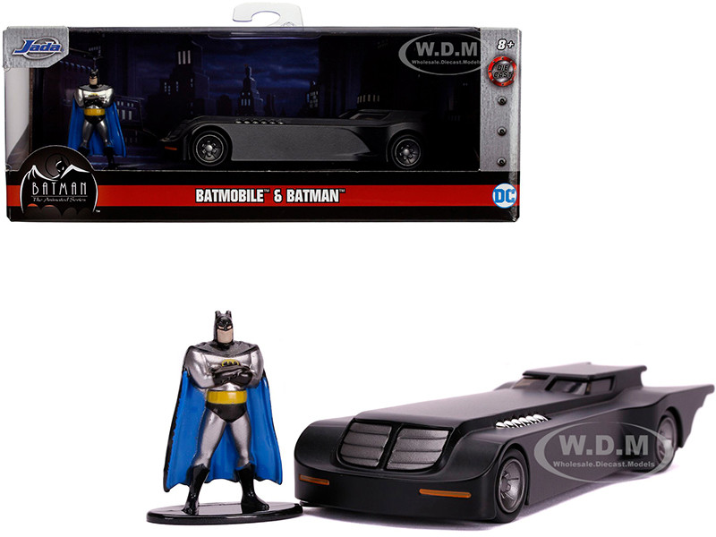 Batmobile Diecast Batman Figurine Batman The Animated Series 1992 1995 TV Series DC Comics Hollywood Rides Series 1/32 Diecast Model Car Jada 31705