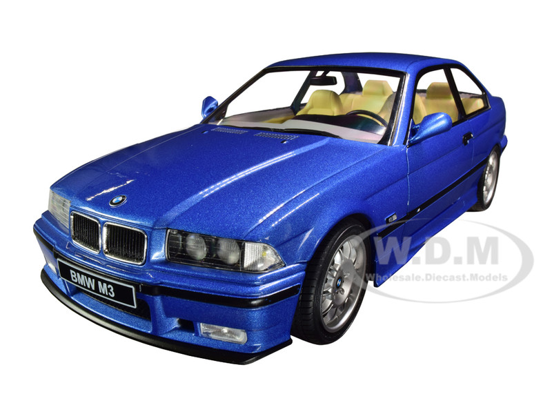 1994 BMW E36 M3 Blue Estoril Metallic 1/18 Diecast Model Car Solido S1803901