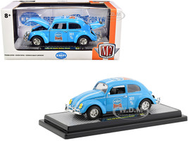 1952 Volkswagen Beetle Deluxe Model EMPI Light Blue White Stripes Limited Edition 6880 pieces Worldwide 1/24 Diecast Model Car M2 Machines 40300-78 A