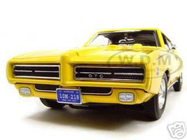 1969 Pontiac GTO Judge Yellow 1/18 Diecast Model Car Motormax 73133