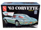 Skill 2 Model Kit 1963 Chevrolet Corvette Stingray 1/25 Scale Model AMT AMT861