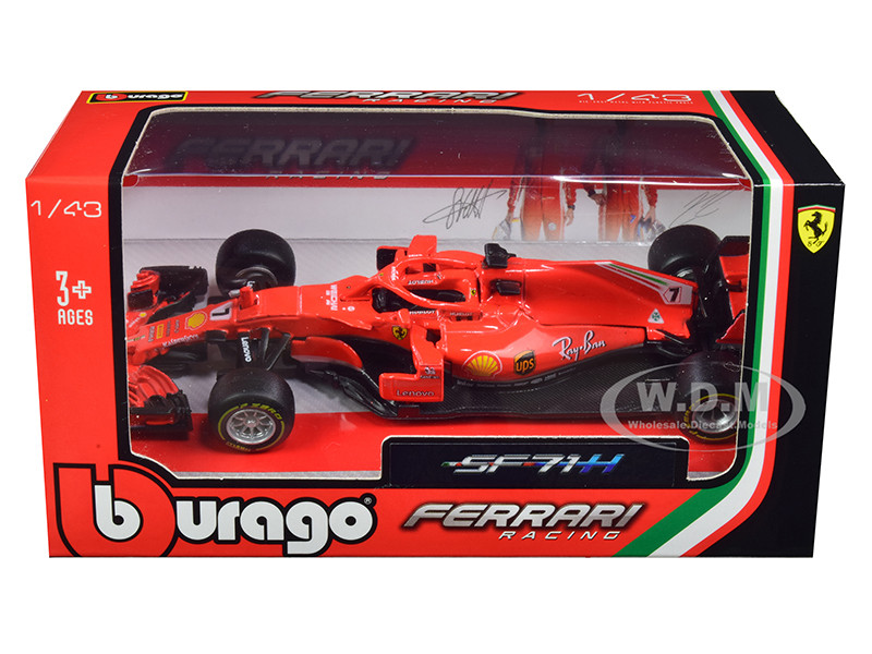 BURAGO BU36808R Ferrari SF71H K.Raikkonen 2018 N.7 1:43 MODELLINO Die Cast Model