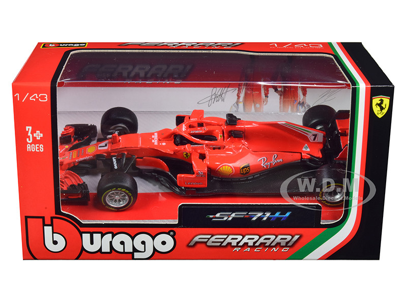 Ferrari Racing SF71H #7 Kimi Raikkonen F1 Formula One Car 1/43 Diecast  Model Car Bburago 36809