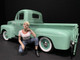 Car Girl in Tee Michelle Figurine for 1/18 Scale Models American Diorama 38237