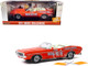 1971 Dodge Challenger Convertible Official Pace Car Orange Two Orange Flags 55th Indianapolis 500 Mile Race 1/18 Diecast Model Car Greenlight 13569
