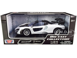 McLaren Senna White Black 1/24 Diecast Model Car Motormax 79355