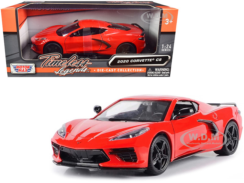 2020 Chevrolet Corvette C8 Stingray Red Timeless Legends 1 24 Diecast Model Car Motormax 79360