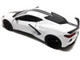 2020 Chevrolet Corvette C8 Stingray White Gray Stripes 1/24 Diecast Model Car Motormax 79360