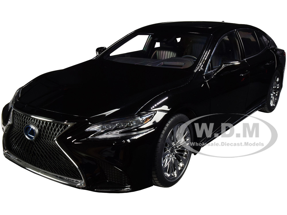 Lexus Ls 500h Black Black Interior 1 18 Model Car Autoart 78868