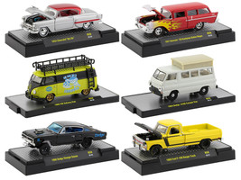 Auto Shows 6 piece Set Release 59 DISPLAY CASES 1/64 Diecast Model Cars M2 Machines 32500-59