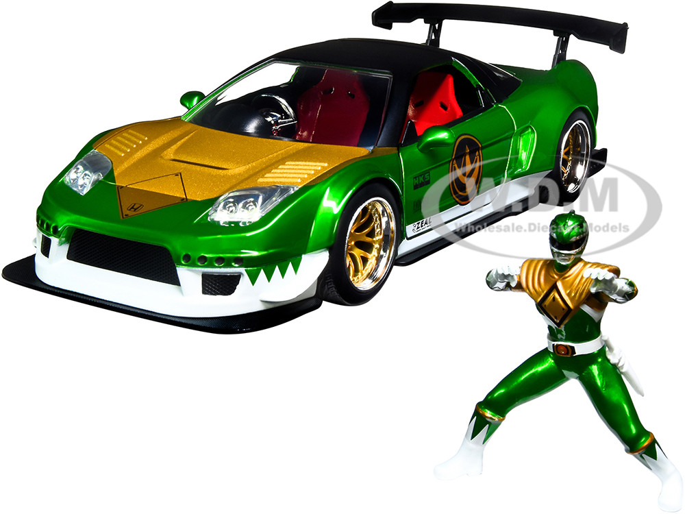 2002 Honda NSX Type-R Japan Spec ミニカー 2002 Honda NSX Type-R Japan Spec and Green Ranger Diecast Figurine