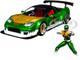 2002 Honda NSX Type-R Japan Spec RHD Right Hand Drive Green Ranger Diecast Figurine Power Rangers 1/24 Diecast Model Car Jada 31909