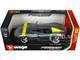 Ferrari Monza SP1 Silver Metallic Yellow Stripes 1/18 Diecast Model Car Bburago 16013