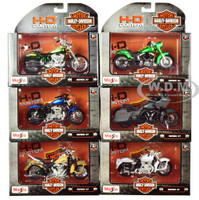 Harley-Davidson Motorcycles 6 piece Set Series 37 1/18 Diecast Models Maisto 31360-37