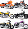 Harley-Davidson Motorcycles 6 piece Set Series 38 1/18 Diecast Models Maisto 31360-38