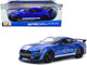 2020 Ford Mustang Shelby GT500 Blue Metallic White Stripes Special Edition 1/18 Diecast Model Car Maisto 31388