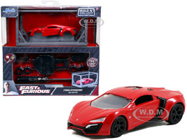 Model Kit Lykan Hypersport Red Black Wheels Fast & Furious Movie Build N' Collect 1/55 Diecast Model Car Jada 31289