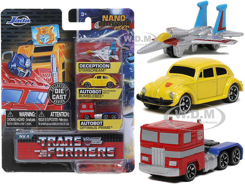 Transformers 3 piece Set Release 2 Nano Hollywood Rides Diecast Models Jada 31761