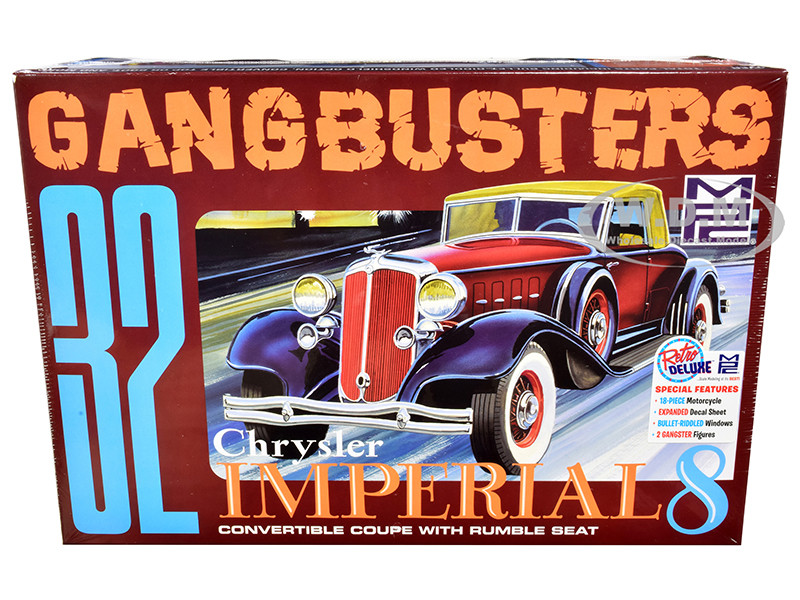 Gangsters Bike 1:25 MPC Model Kit MPC926 1932 Chrysler Imperial Gangbusters 