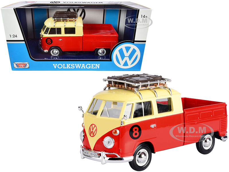 Volkswagen Type 2 T1 #8 Pickup Truck Roof Rack Luggage Red Yellow