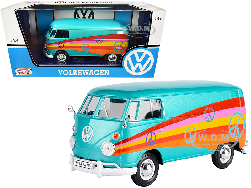 Volkswagen Type 2 T1 Delivery Van Peace Turquoise Metallic 1/24
