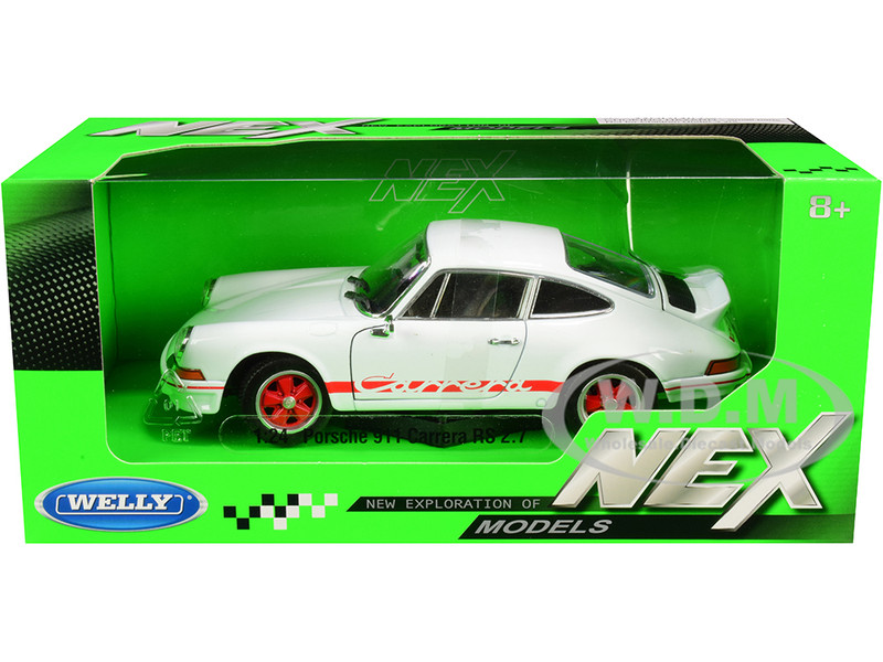 Porsche 911 Carrera RS 2.7 White Red Stripes NEX Models 1/24