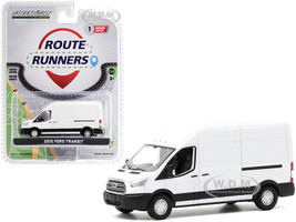 2015 Ford Transit High Roof Van Oxford White Route Runners Series 1 1/64 Diecast Model Greenlight 53010 A