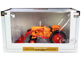 Minneapolis Moline 445 Wide Front Tractor Loader Orange Red Classic Series 1/16 Diecast Model SpecCast SCT745