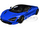 McLaren 720S Paris Blue Metallic Black Top 1/18 Model Car Autoart 76073