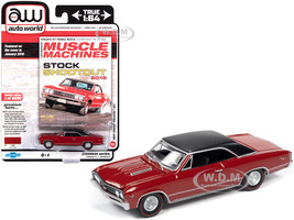 1967 Chevrolet Chevelle SS Bolero Red Flat Black Vinyl Top Hemmings Muscle Machines Magazine Cover Car January 2016 Limited Edition 9880 pieces Worldwide 1/64 Diecast Model Car Auto World 64272 AWSP051 A