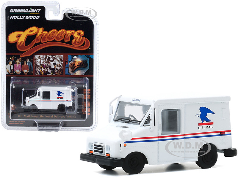 U.S. Mail Long-Life Postal Delivery Vehicle LLV White Cliff Clavin's Cheers 1982 1993 TV Series Hollywood Series Release 29 1/64 Diecast Model Car Greenlight 44890 D